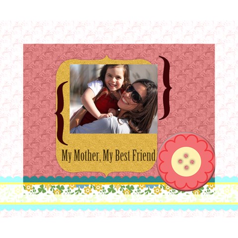 Mothers Day By Mom 14  x 11  x 1.5  Stretched Canvas