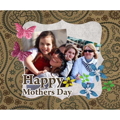 Mothers Day By Mom 14  x 11  x 1.5  Stretched Canvas