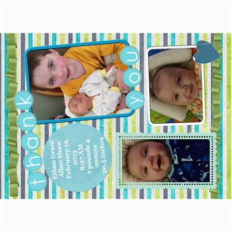 Thank You Ethan By Steph 7 x5  Photo Card - 5