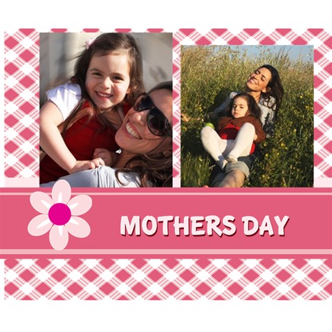 Mothers Day By Mom 14  x 11  x 1.5  Stretched Canvas