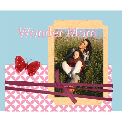 Mothers Day By Mom 14  x 11  x 1.5  Stretched Canvas