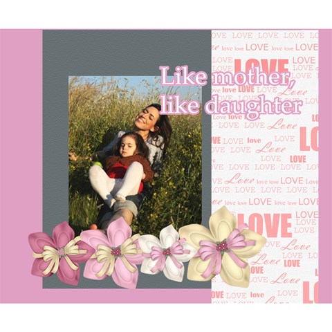 Mothers Day By Mom 14  x 11  x 1.5  Stretched Canvas