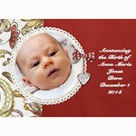 Red Birth announcement - 5  x 7  Photo Cards