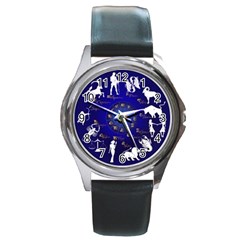 horoscope - Round Metal Watch