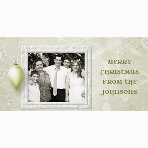 Snow Ornament Christmas By Marcee Duggar 8 x4  Photo Card - 3