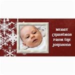 ChristmasCard Red Snowflake - 4  x 8  Photo Cards