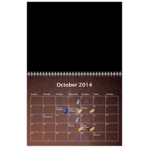 2014 Astronomical Events Calendar By Bg Boyd Photography (bgphoto) Oct 2014
