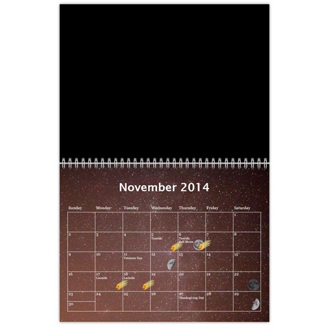 2014 Astronomical Events Calendar By Bg Boyd Photography (bgphoto) Nov 2014