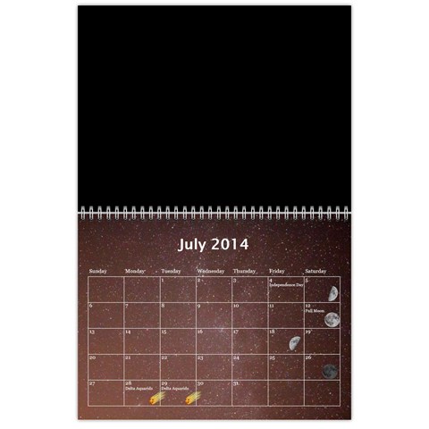 2014 Astronomical Events Calendar By Bg Boyd Photography (bgphoto) Jul 2014