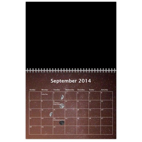 2014 Astronomical Events Calendar By Bg Boyd Photography (bgphoto) Sep 2014