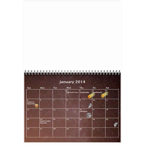 2014 Astronomical Events Calendar By Bg Boyd Photography (bgphoto) Jan 2014