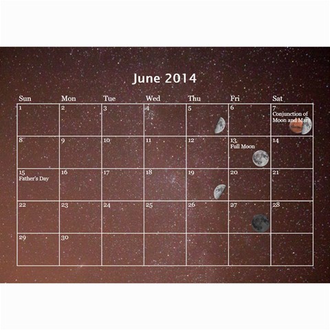 2014 Astronomical Events Calendar By Bg Boyd Photography (bgphoto) Dec 2014