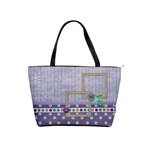 Purple Polka Dots Purse - Classic Shoulder Handbag