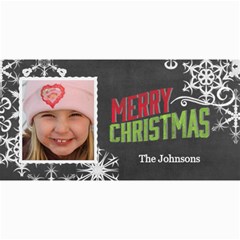ChalkBoard Merry Christmas Color - 4  x 8  Photo Cards