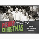 Chalkboard Merry Christmas Family - 5  x 7  Photo Cards