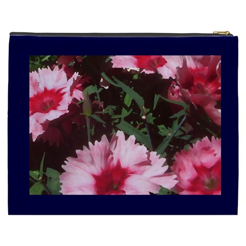 Pink Flower Xxxl Makeup Bag By Riksu Back