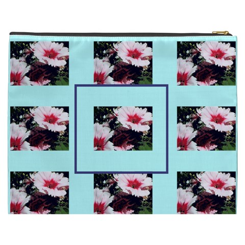 Flower    Own Photo (optional)  Xxxl Makeup Bag By Riksu Back