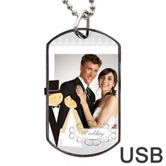 wedding - Dog Tag USB Flash (One Side)