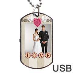 wedding - Dog Tag USB Flash (One Side)