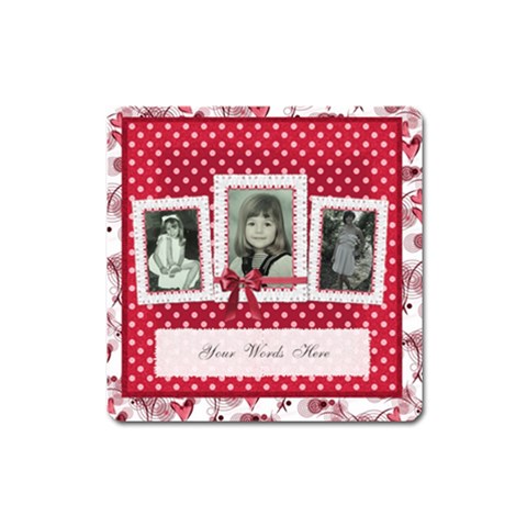 Triple Heart Frame Magnet By Claire Mcallen Front