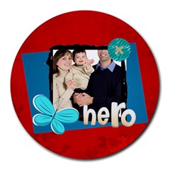 fathers day - Collage Round Mousepad fathers day - Collage Round Mousepad