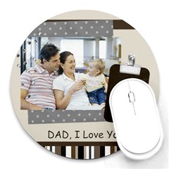 fathers day - Round Mousepad