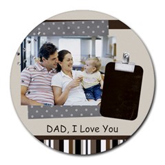 fathers day - Collage Round Mousepad fathers day - Collage Round Mousepad