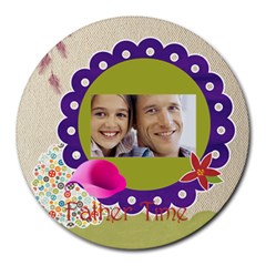 fathers day - Collage Round Mousepad