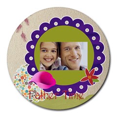 fathers day - Round Mousepad