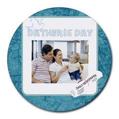 fathers day - Collage Round Mousepad