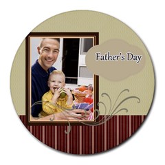 fathers day - Collage Round Mousepad