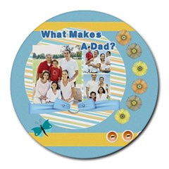 fathers day - Collage Round Mousepad fathers day - Collage Round Mousepad