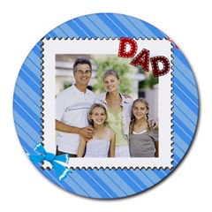 fathers day - Collage Round Mousepad