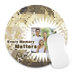 fathers day - Collage Round Mousepad