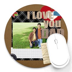 fathers day - Round Mousepad