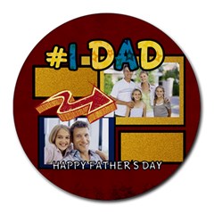 fathers day - Collage Round Mousepad fathers day - Collage Round Mousepad