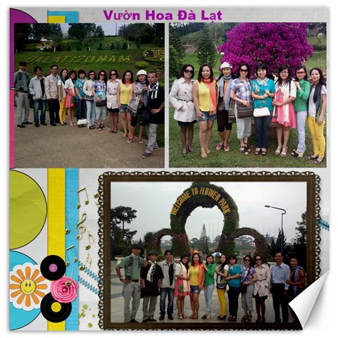 Vuon Hoa Da Lat By Duc Pham 15.2 x15.41  Canvas - 1