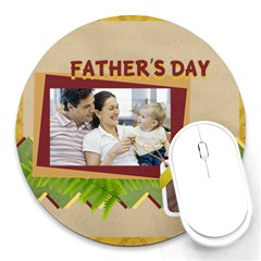 fathers day - Round Mousepad