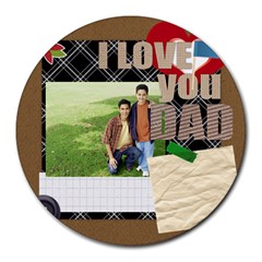 fathers day - Round Mousepad