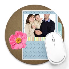 fathers day - Collage Round Mousepad