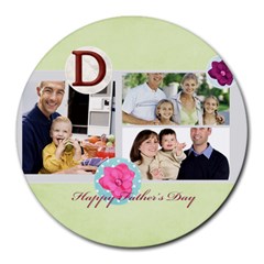 fathers day - Collage Round Mousepad