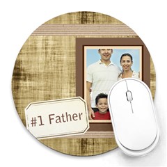 fathers day - Collage Round Mousepad