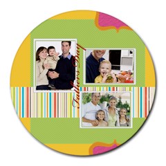 fathers day - Collage Round Mousepad