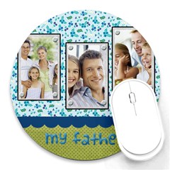 fathers day - Round Mousepad