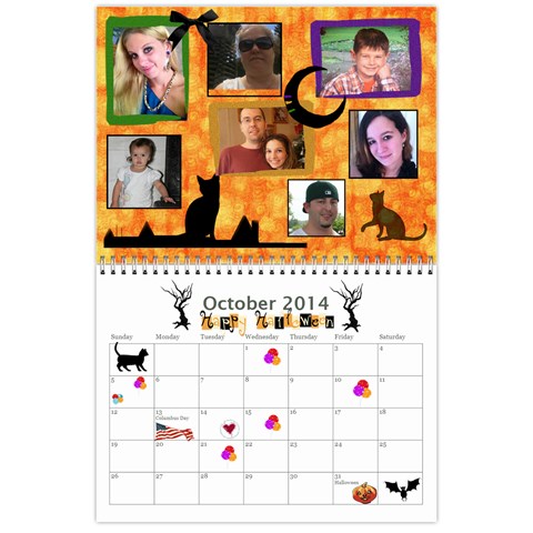 Calendar 2014 By Loralie Oct 2014