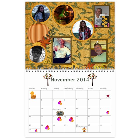 Calendar 2014 By Loralie Nov 2014