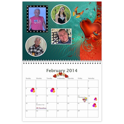 Calendar 2014 By Loralie Feb 2014