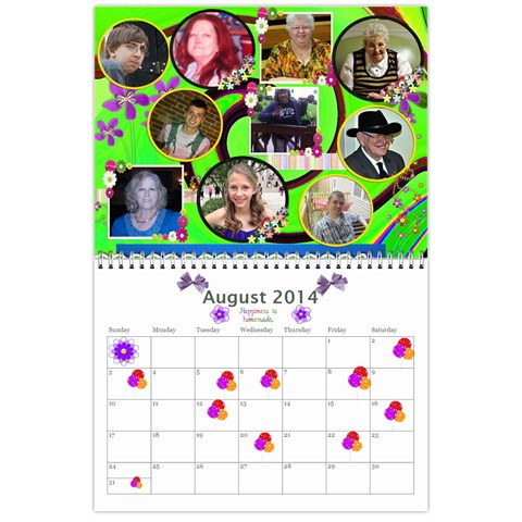 Calendar 2014 By Loralie Aug 2014