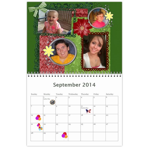Calendar 2014 By Loralie Sep 2014