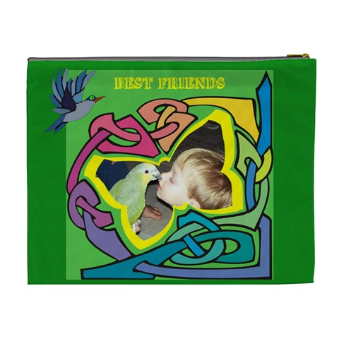 Best Friends Extra Large Cosmetic Bag By Joy Johns Back